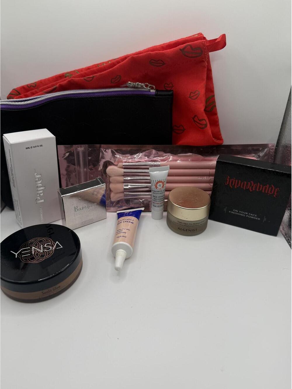 NEW Makeup and Skincare Set with Brushes and Pouches bundle